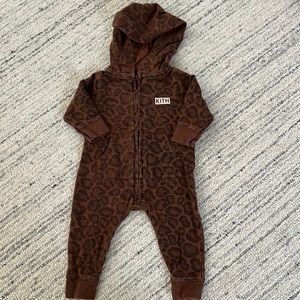 Kith Brown Leopard Kids One Piece
